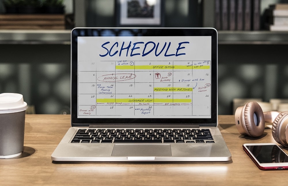 create a schedule